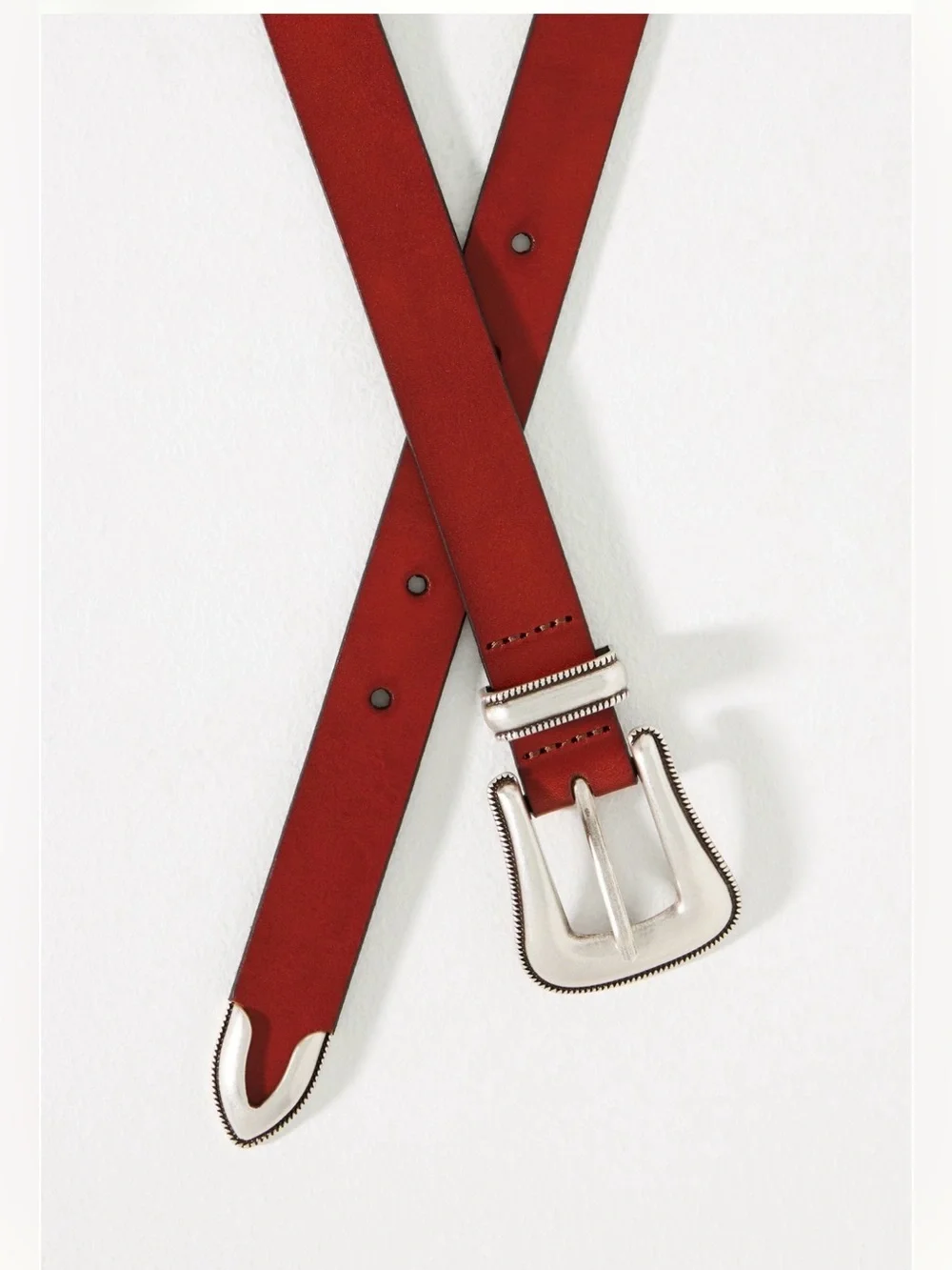 Anthropologie Leather True Western Brown Belt M